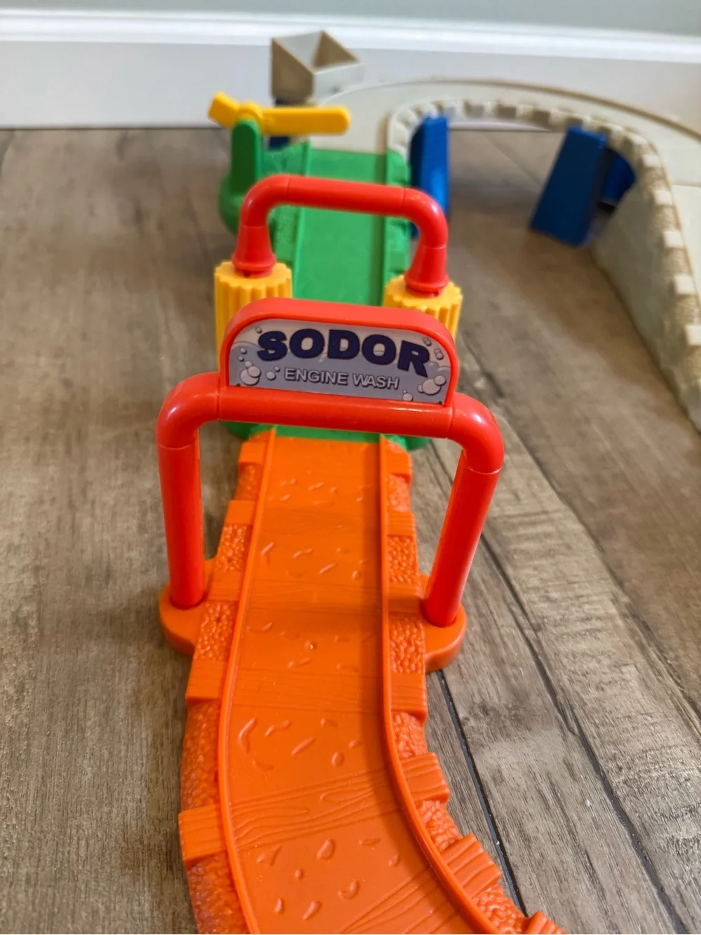 Thomas & Friends Sodor Orange, Red, Blue & Green Plastic Train Track Playset